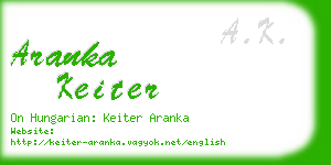 aranka keiter business card